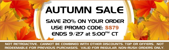 20% OFF during our AUTUMN SALE