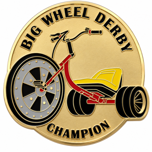 BGCO Big Wheel Derby champion pins