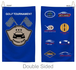 Custom Pin Towels w/Grommet & Hook; 2-sided