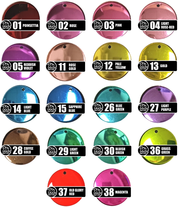 Shiny Colored Metallic Plating Silver