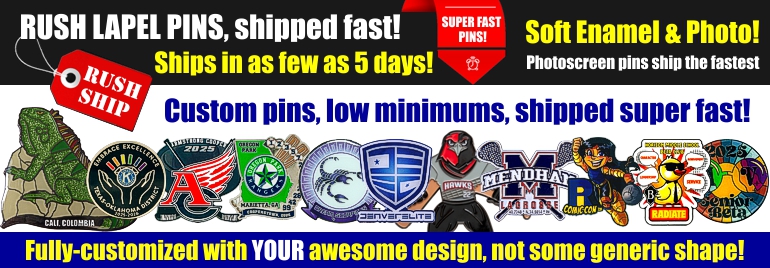 RUSH PINS by Metro Pins RUSH PINS by Metro Pins!